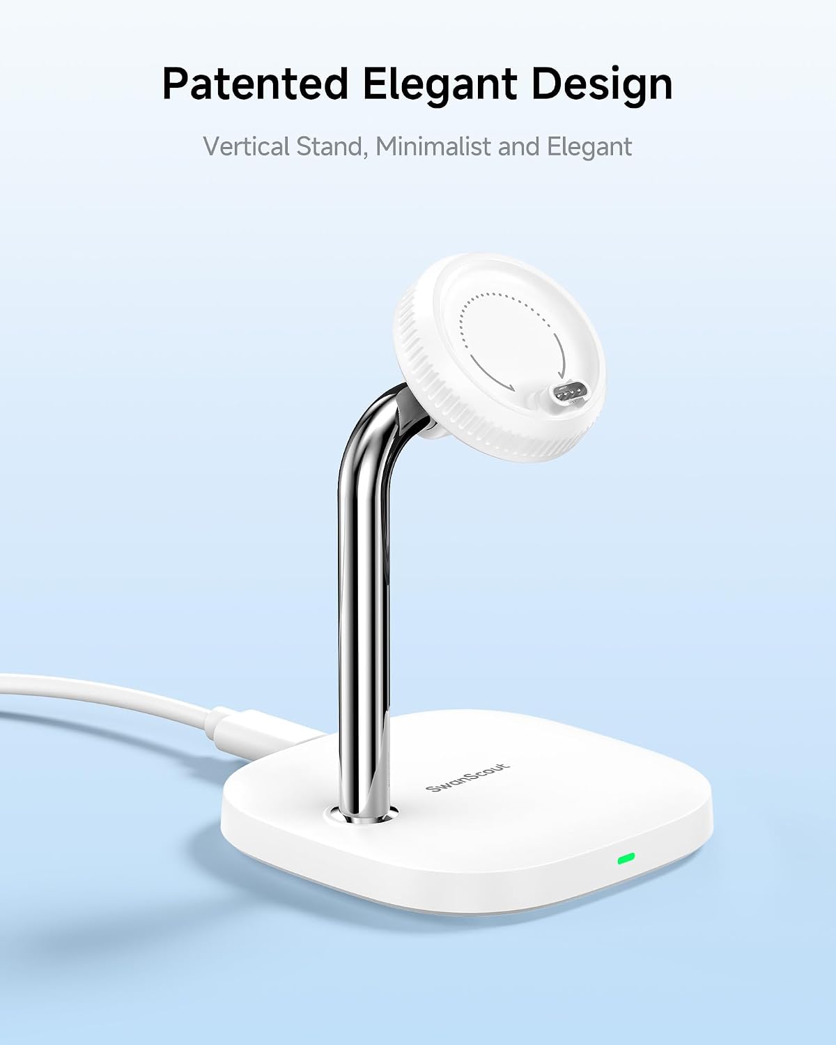Thumbnail 6 de SwanScout 505GM white vertical charging stand for Garmin watches