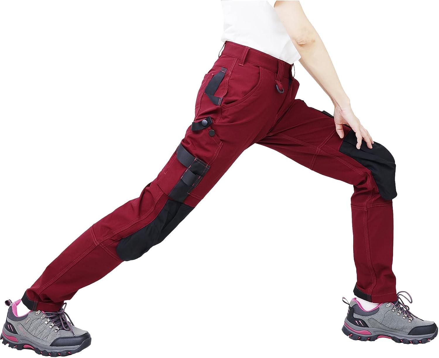 Detalle de WORK IDEA Women's Cargo Work Trousers: Stretchy, Durable & Practical Utility Pants