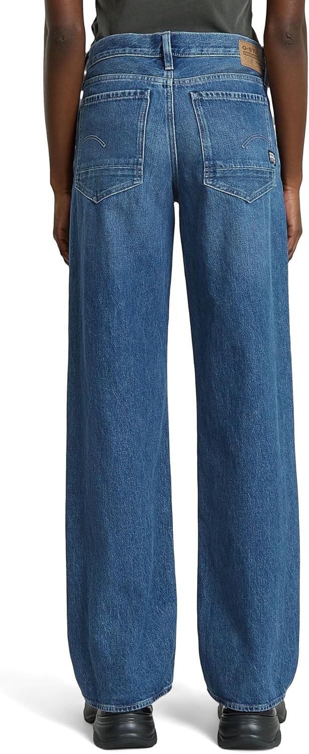 Detalle de G-Star Damen Judee Loose Low Waist Jeans mit Reißverschluss und Nieten an den Taschen