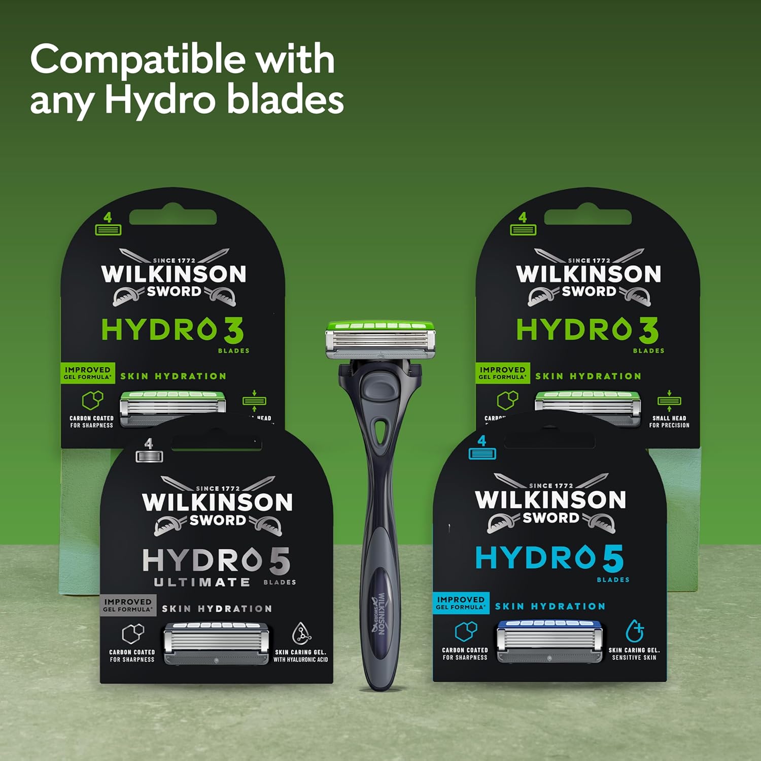Detalle de Wilkinson Sword Hydro 3 Razor Blade Refills for Men – 8 Refills