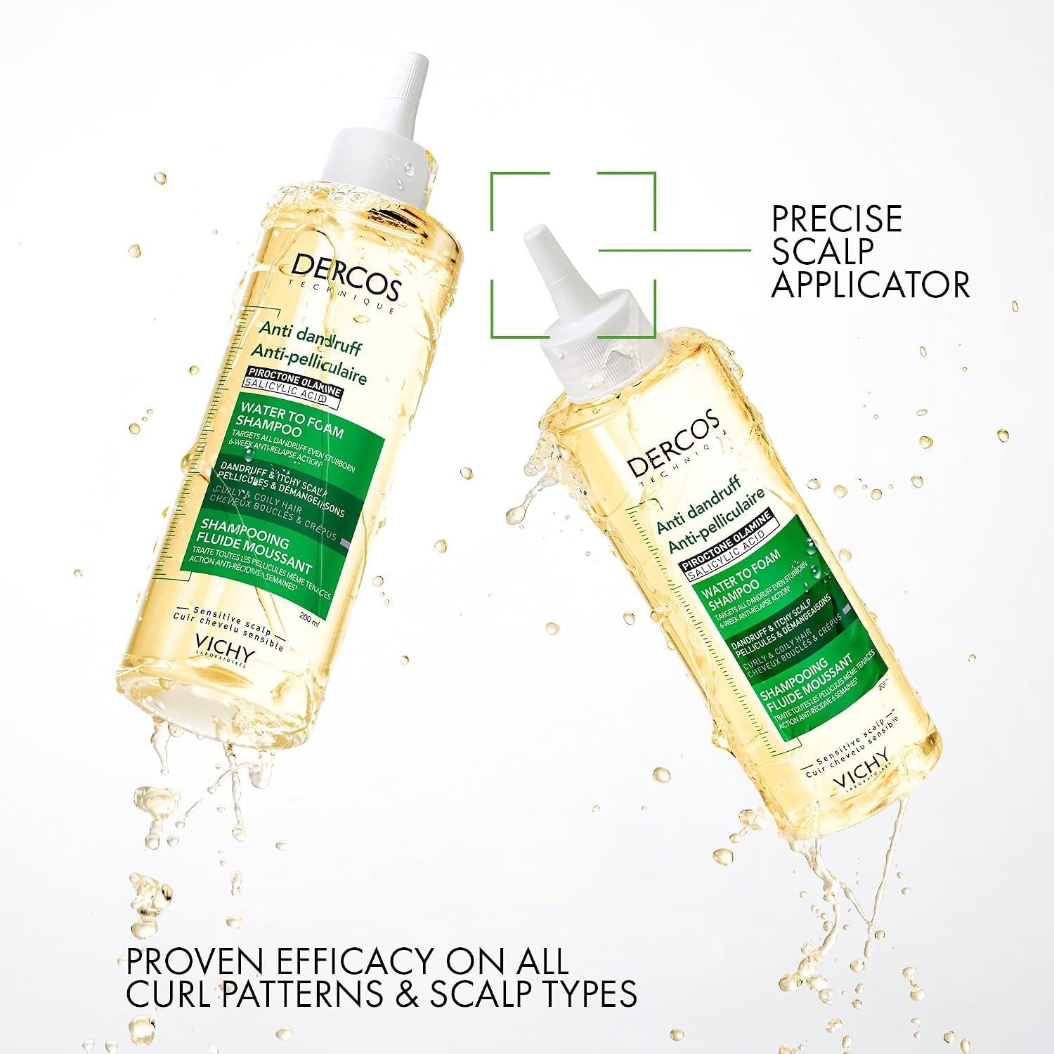 Thumbnail 4 de Vichy Dercos Anti-Dandruff Water to Foam Shampoo with Salicylic Acid (200ml) for Curly Hair