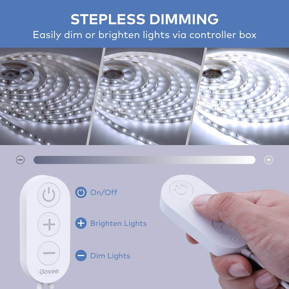 Detalle 1 de Govee H6150 LED Light Strip, 16.4 ft, 6500K Daylight White, Dimmable