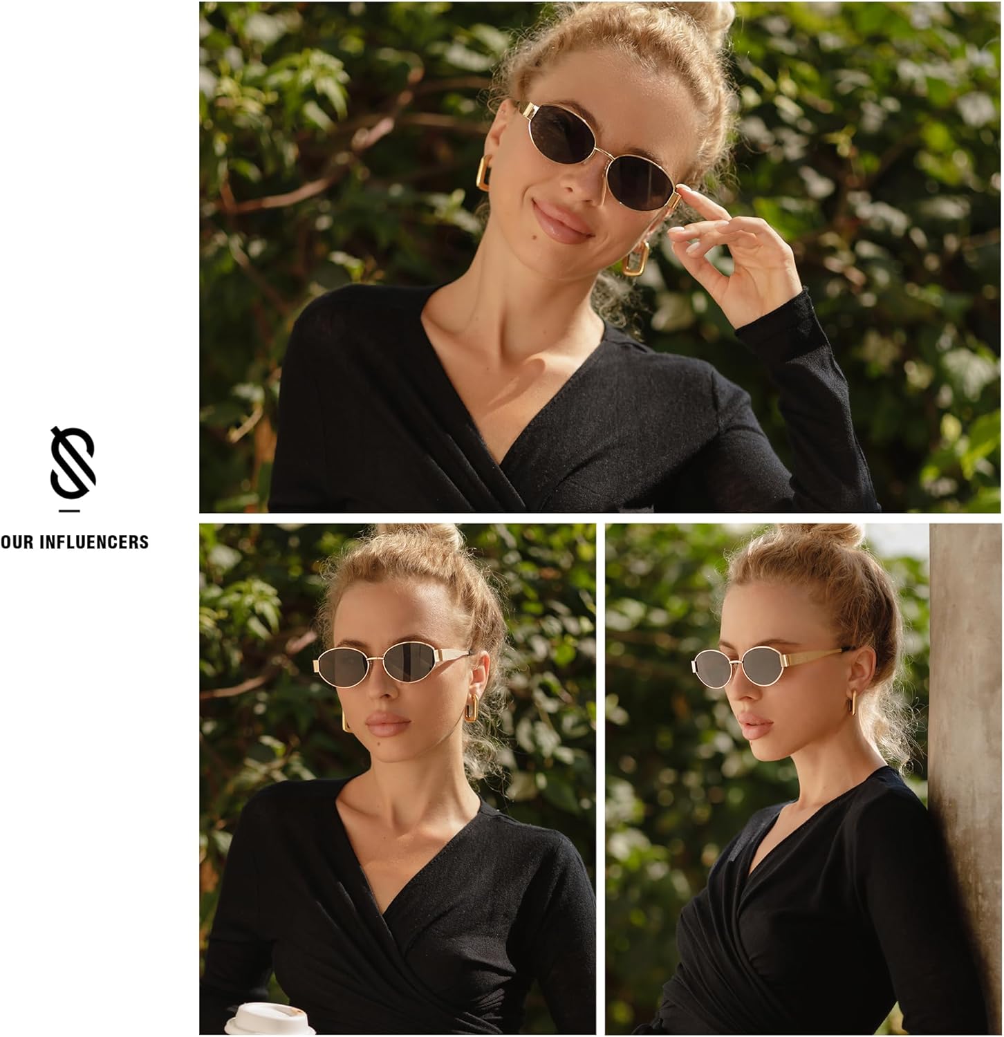 Thumbnail 2 de SOJOS Retro Sonnenbrille SJ1217 – Ovales Metalldesign UV400 für Damen und Herren