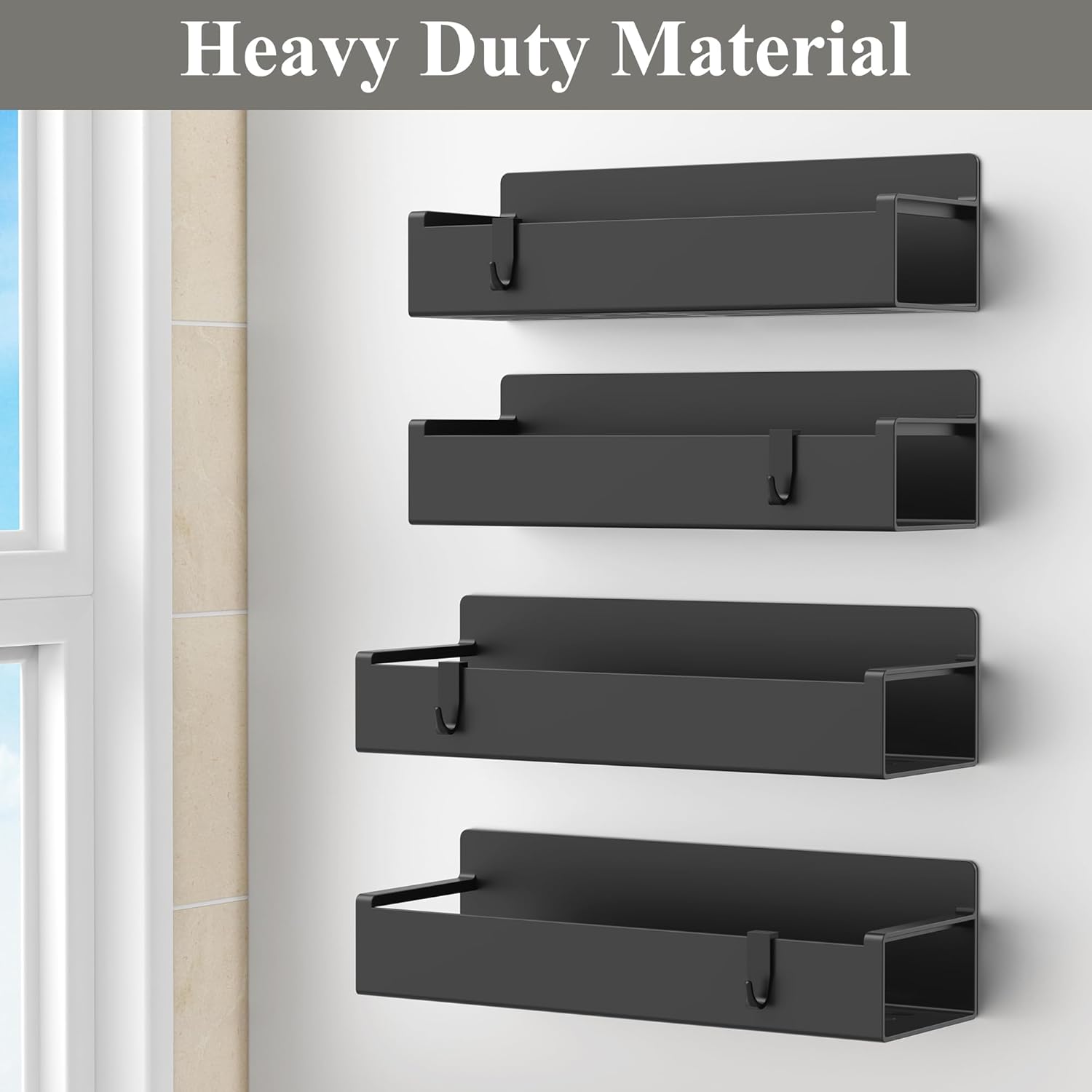 Detalle 2 de HuggieGems 4 Pack Magnetic Spice Rack Organizer for Refrigerator 🧂