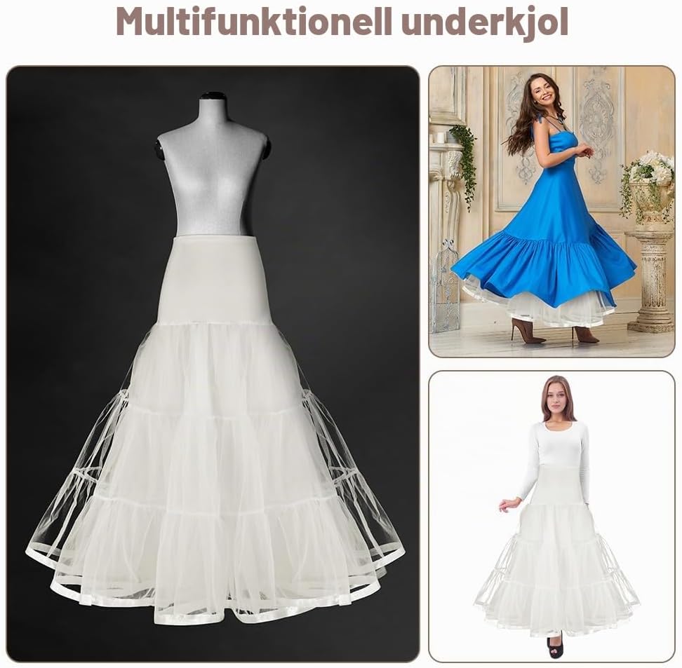 Thumbnail 1 de AYBUY vintage lång underkjol i tyll, XL, nylon och kristallgarn