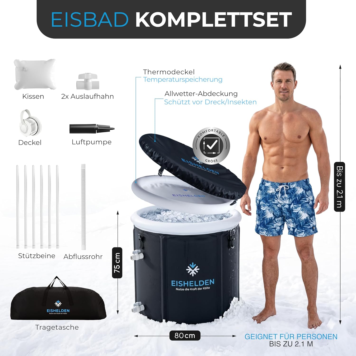 Thumbnail 4 de Eishelden Premium Eisbad 80 cm Ø XL