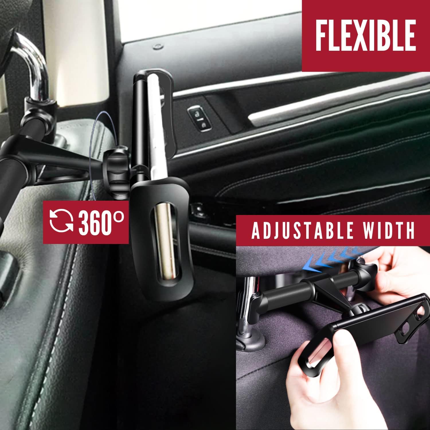 Thumbnail 2 de MAGIC SELECT Supporto poggiatesta auto per tablet e smartphone da 4,7" a 11" con rotazione 360°