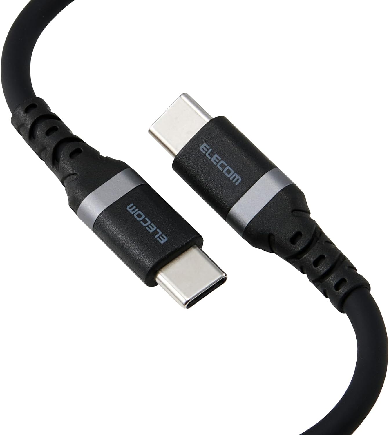 Detalle de エレコム MPA-CCECPSS20BK USB Type-Cケーブル 2m・240W PD EPR対応・シリコン素材