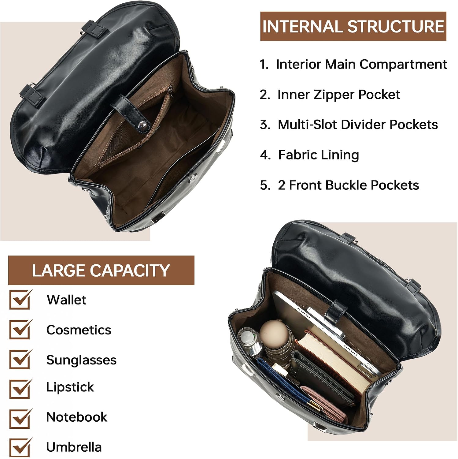 Detalle de Goinsound Small Backpack Purse in Vegan Leather