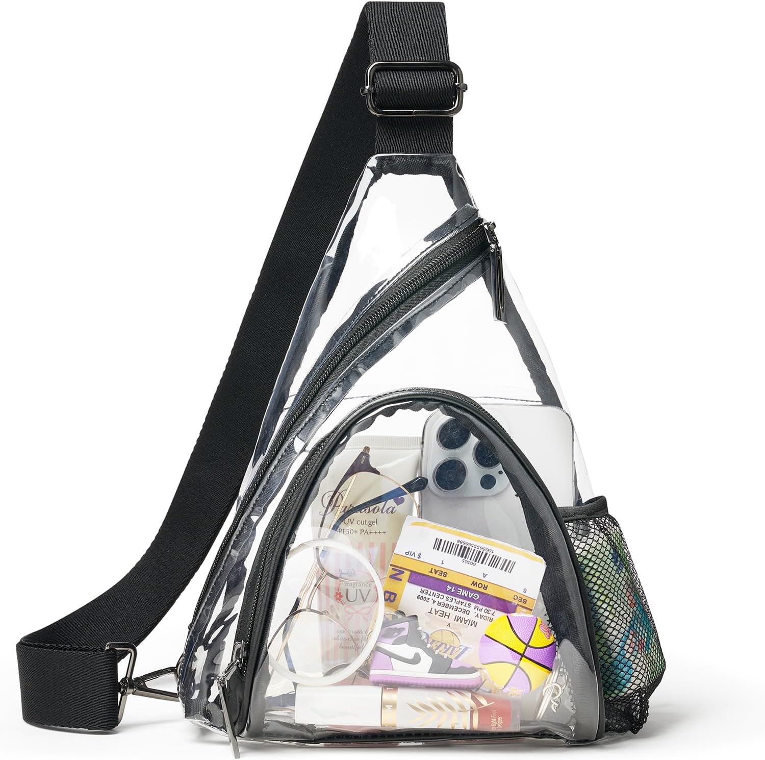 LATMAP 7L Clear Waist Bag (Belt Bag/Crossbody) for Travel, Stadium Events & Daily Use