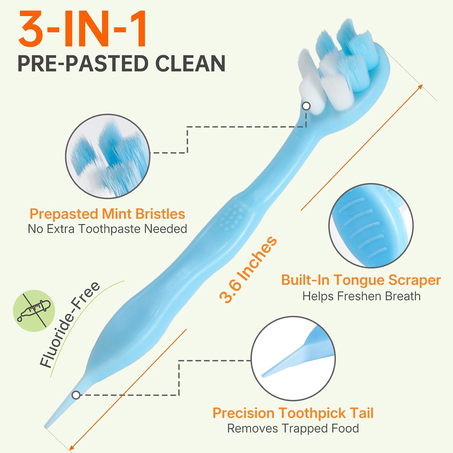 Thumbnail 1 de TuckPoki Mini Disposable Travel Toothbrushes with Pre-Pasted Mint Toothpaste (24 Count)