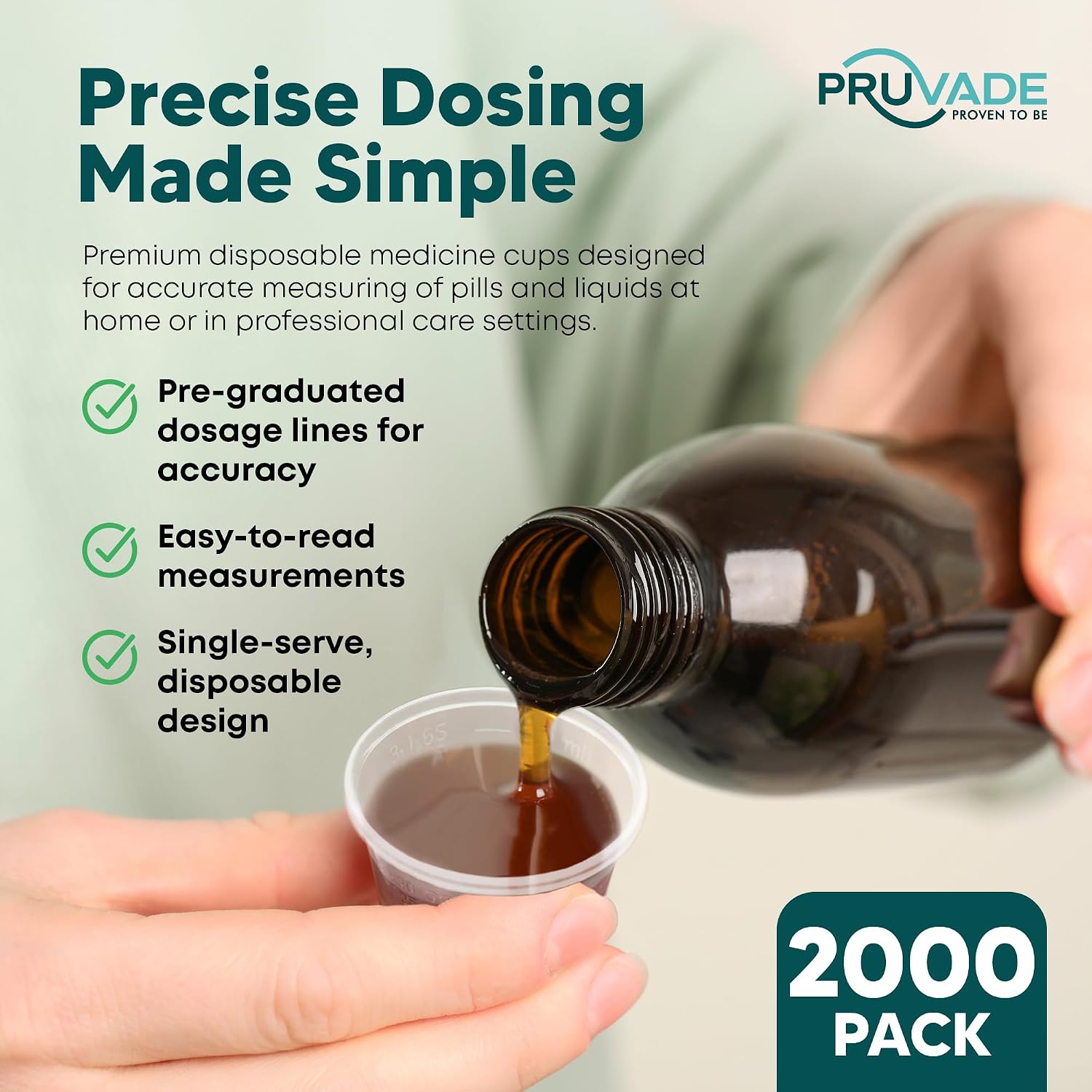 Thumbnail 1 de Pruvade 2000 Pack - 1 oz Disposable Medicine Cups with Graduated Dosage Lines