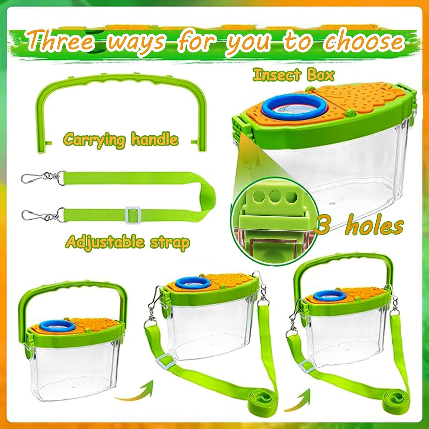 Detalle 1 de Gdbykds GS-BCWJ-20PCS – 23-elementowy zestaw odkrywcy owadów z lupami