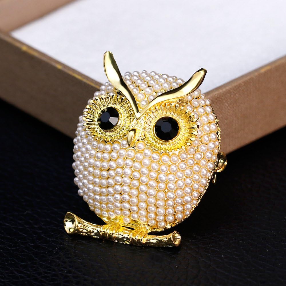 Detalle de Soumimi Owl Brooch in Copper