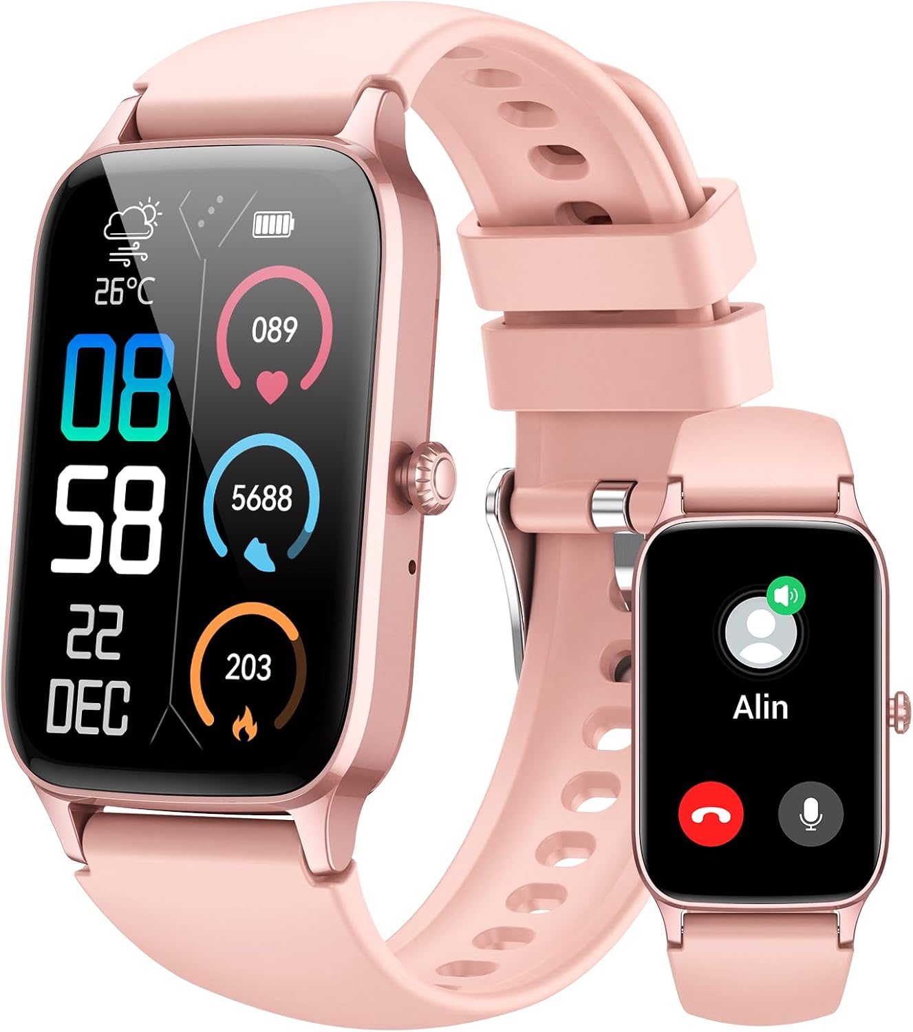Detalle de Dyurwa Smart Watch for Women: 1.57" HD Display, 110+ Sport Modes & Calls