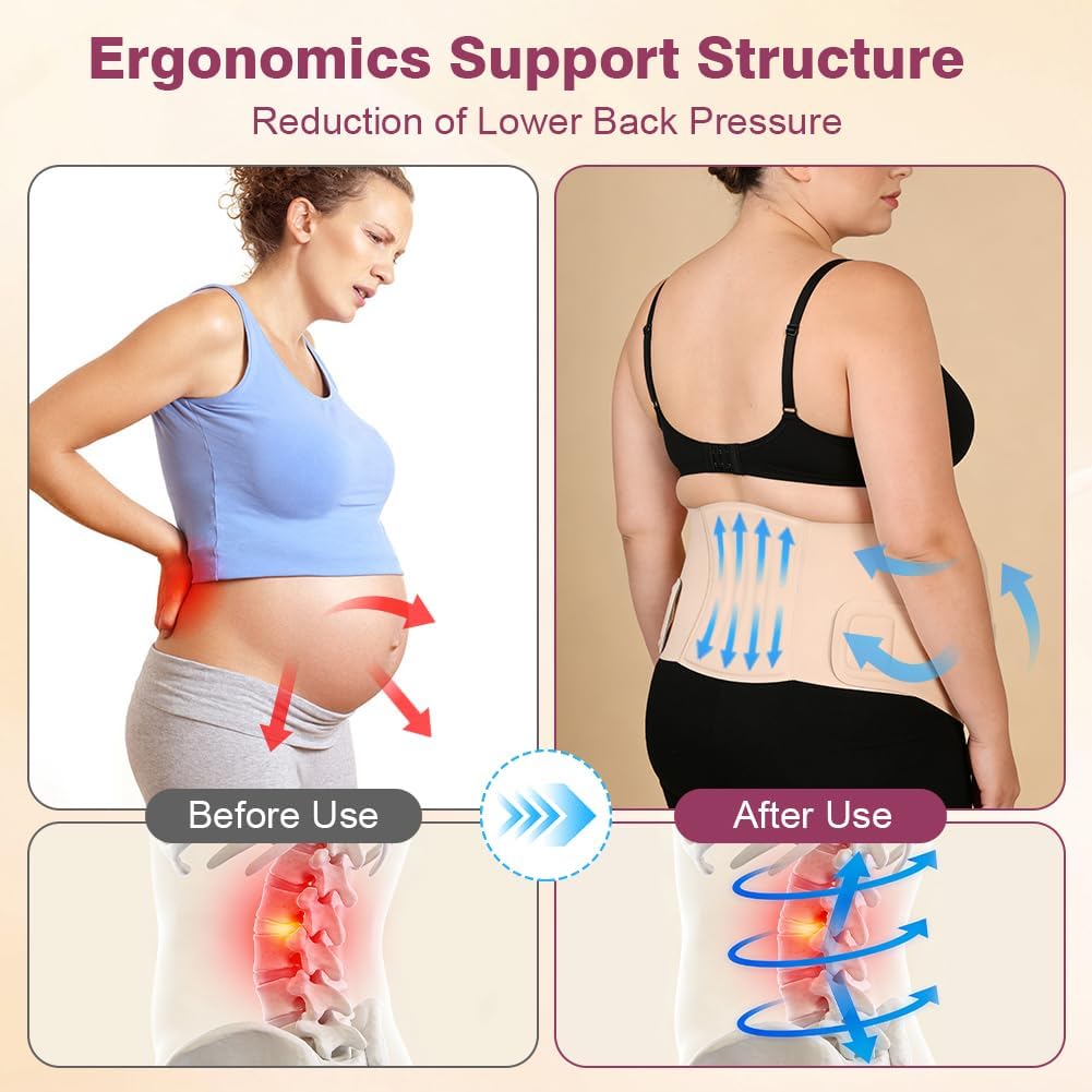 Detalle de Fefod Care – Ceinture de grossesse, soutien abdominal et lombaire