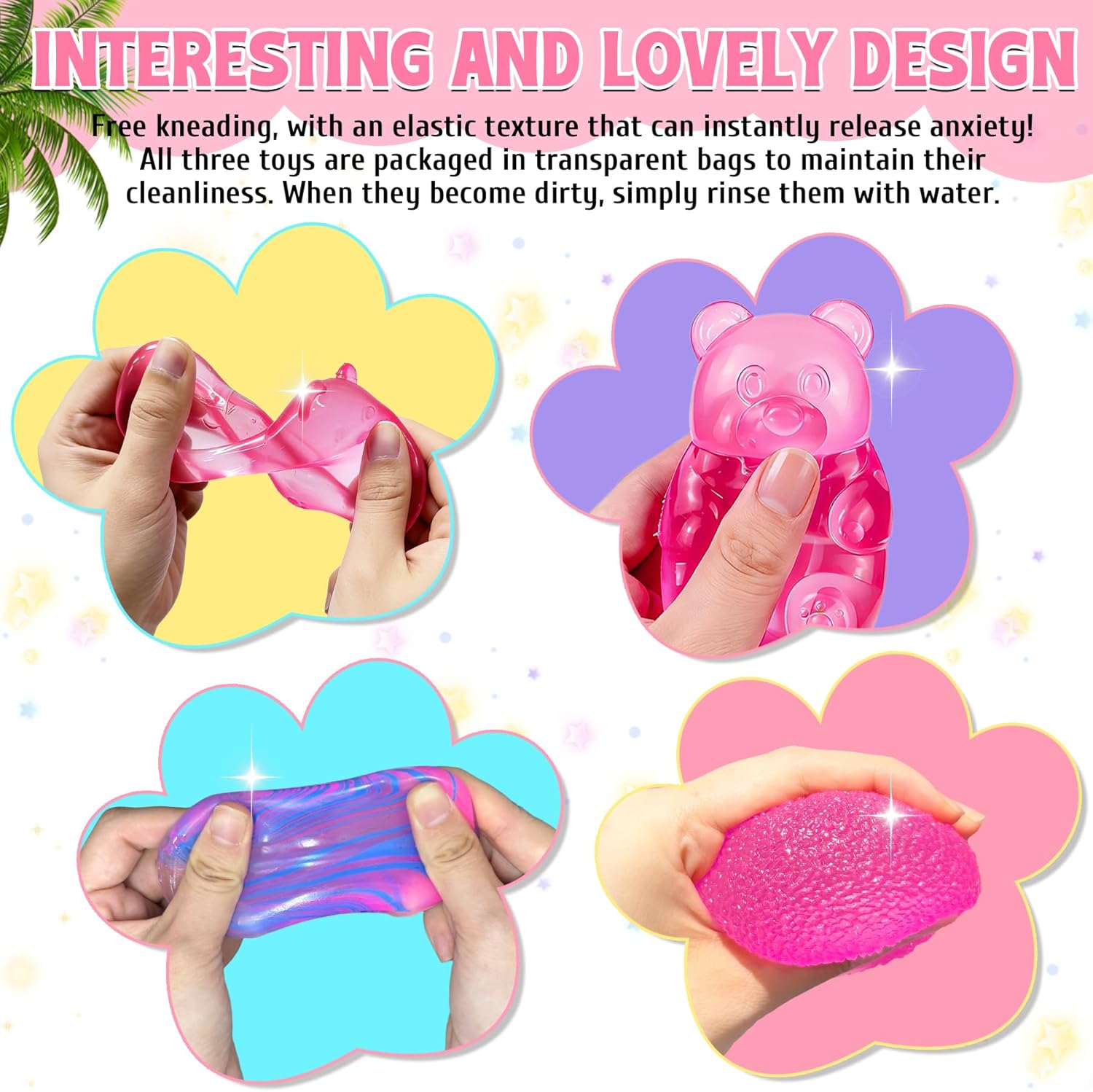 Thumbnail 3 de 3Pcs Taba Squishies Fidget Toys — Sensory Stress Set for All Ages