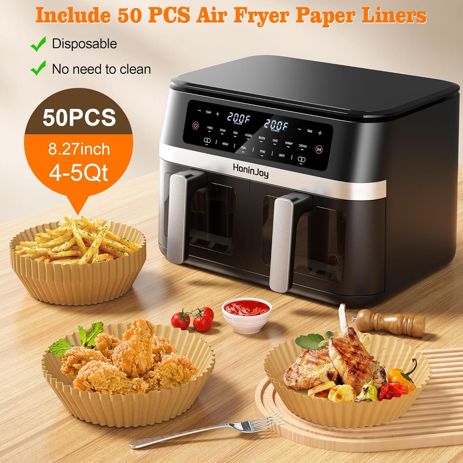 Thumbnail 1 de HoninJoy 12QT Dual Basket Air Fryer