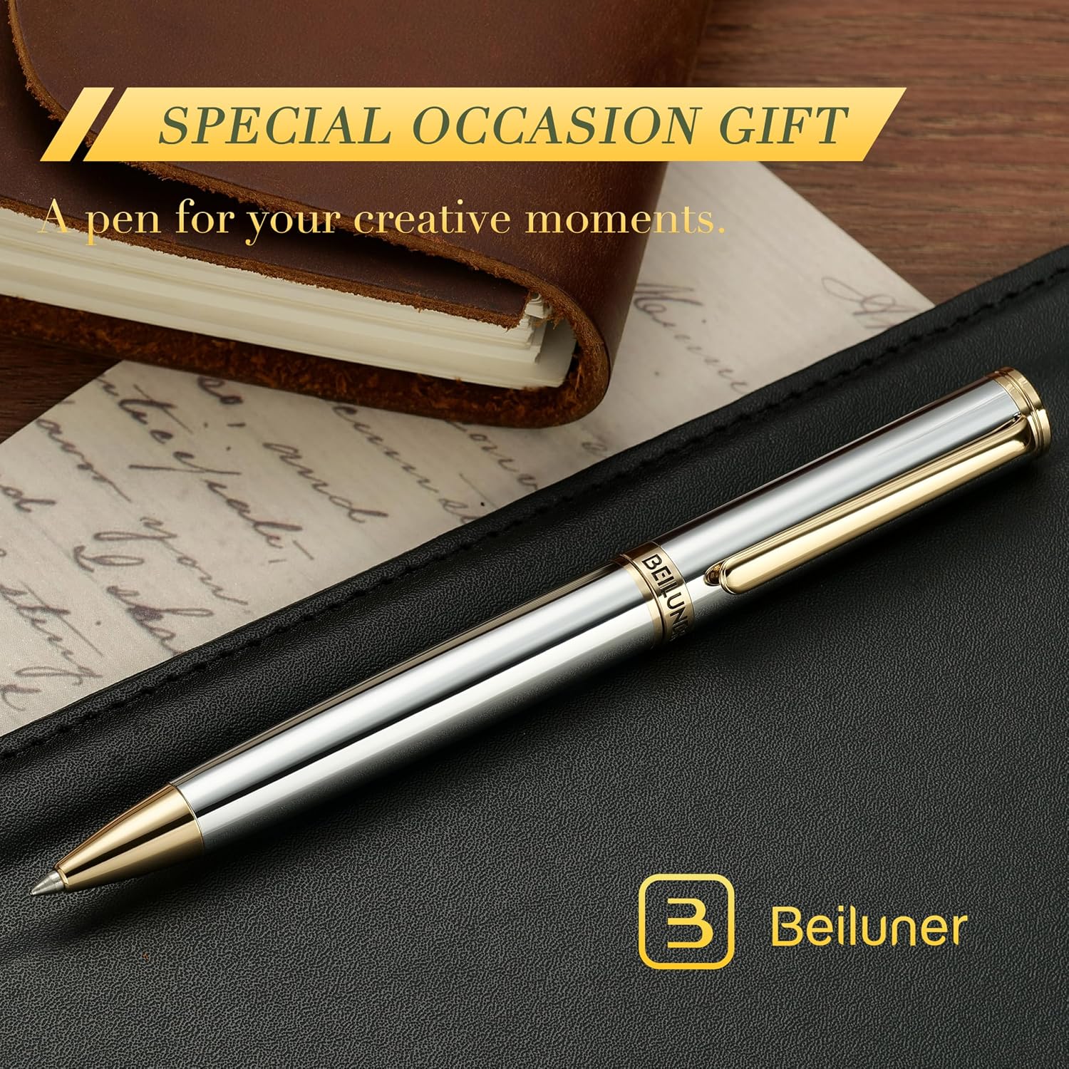 Detalle 2 de BEILUNER Gel Pen with Brass Body