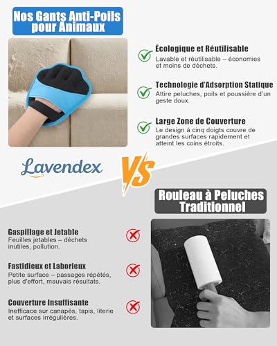Thumbnail 5 de Gant Anti Poils Animaux Lavendex Forme Patte – Mini gant cuir pour chien et chat