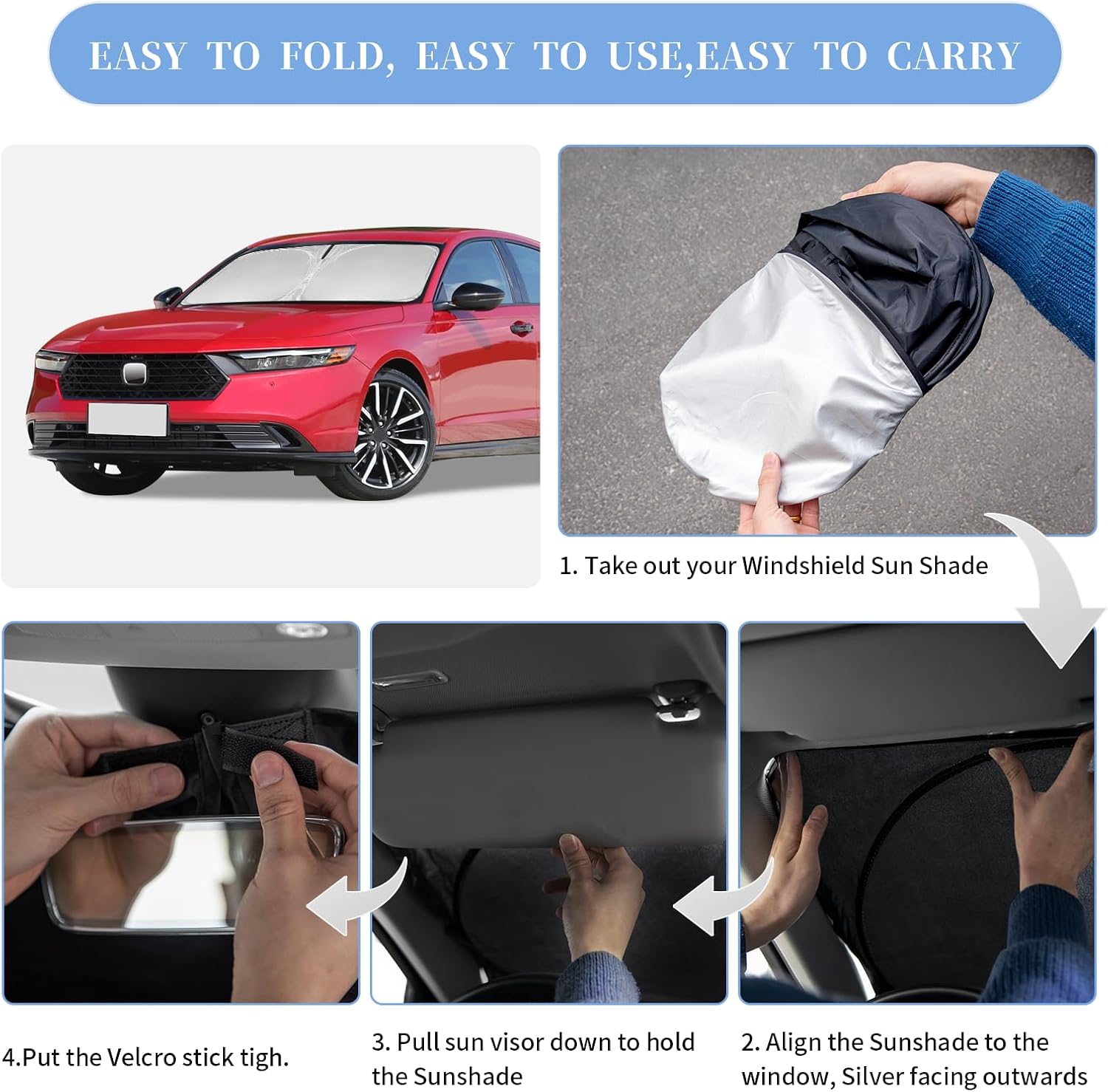 Detalle de ZOIBV Accord 11th Gen Sun Shade 4‑Layer