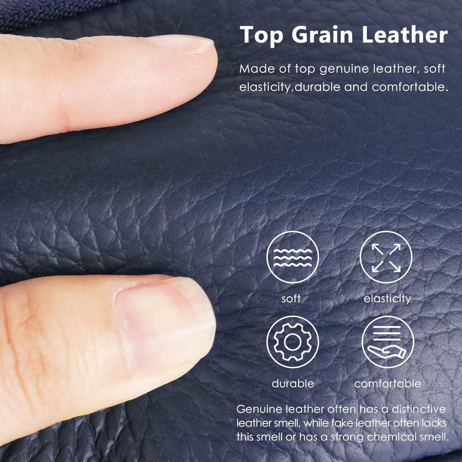 Thumbnail 1 de MAVHVAM Ladies Genuine Leather Small Purse for Women – Blue Mini Coin Wallet with Double Zip