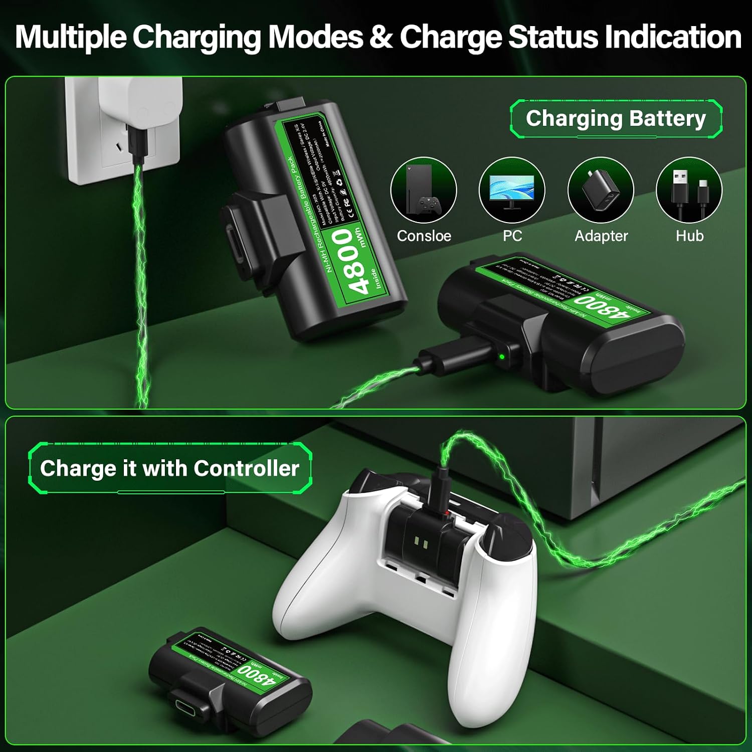 Thumbnail 2 de ZRZLMVP Xbox Controller Battery Pack