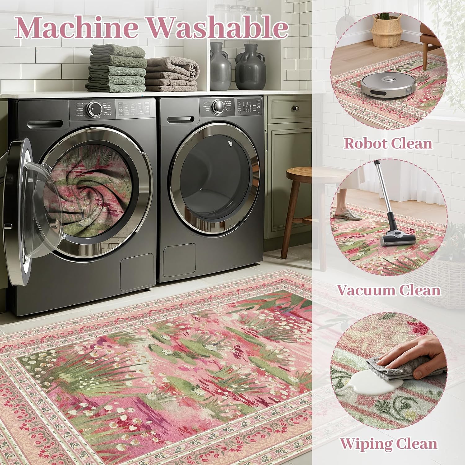 Thumbnail 6 de Washable 6x9 area rug
