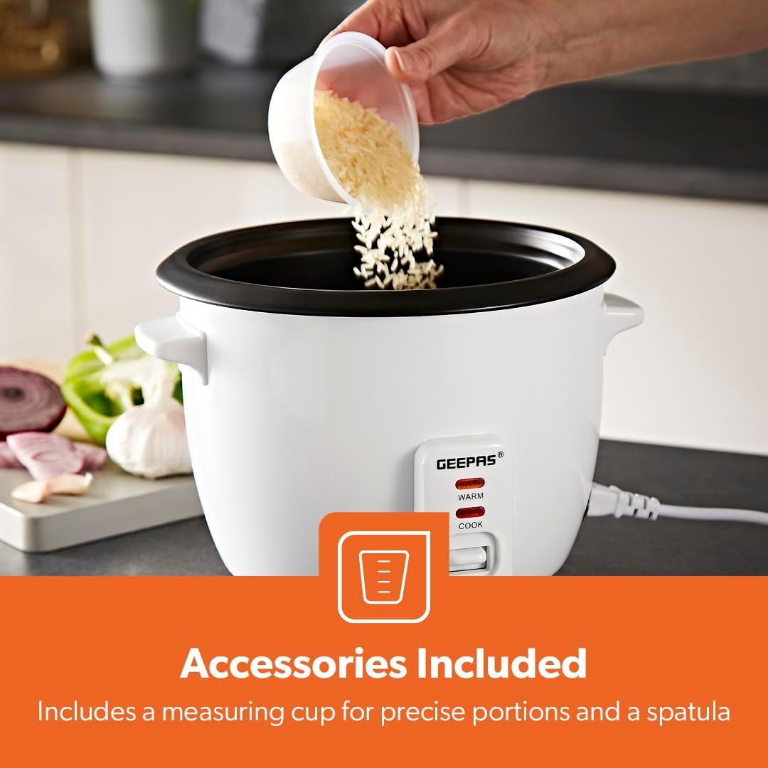 Detalle de Geepas 450W Rice Cooker with Steamer 1L