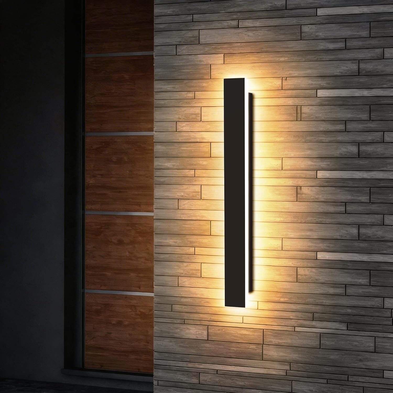 Detalle de auralab 2485-600 60cm Outdoor Wall Light, IP65, 3000K Warm White LED