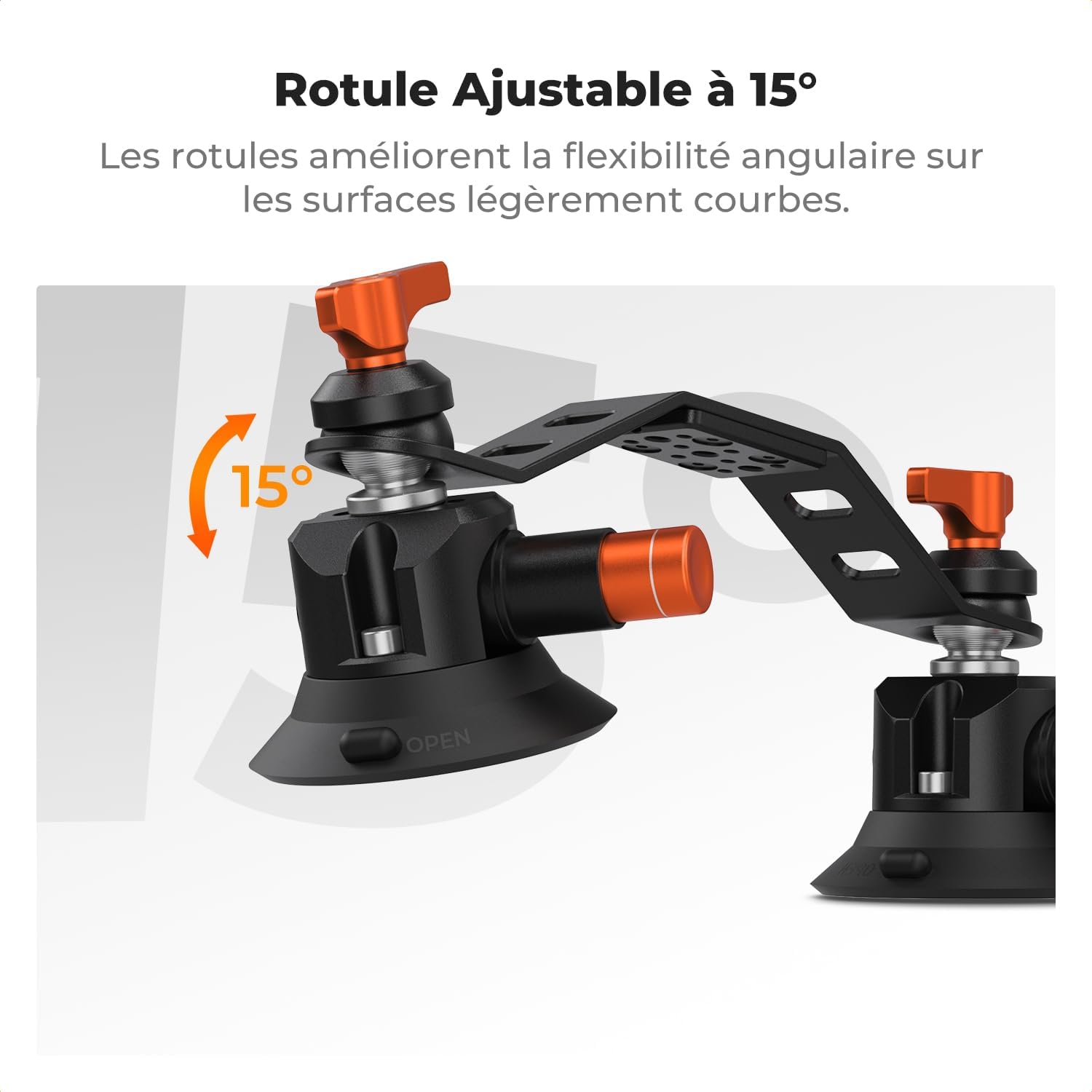 Thumbnail 4 de K&F CONCEPT Bras magnétique 2 ventouses 3