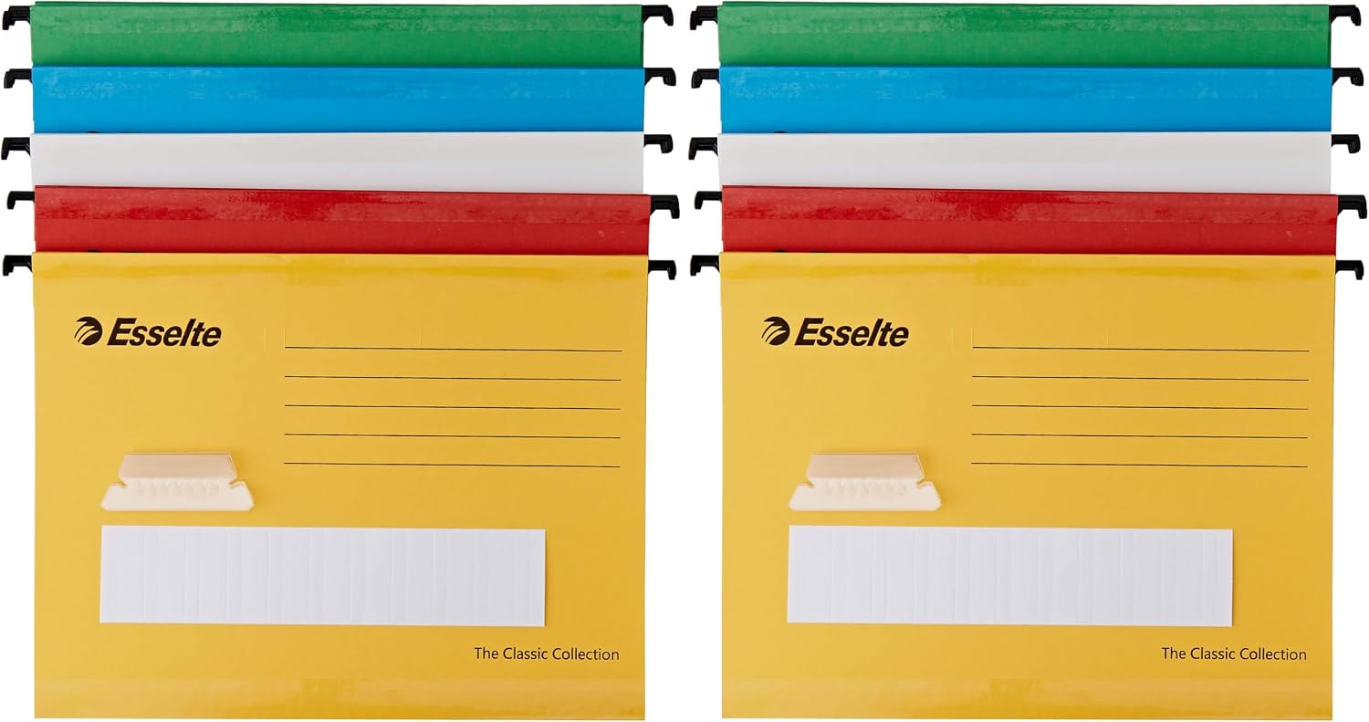 Detalle de Esselte The Classic Collection: Cartelle sospese rinforzate A4, 25 pezzi, blu, 90311