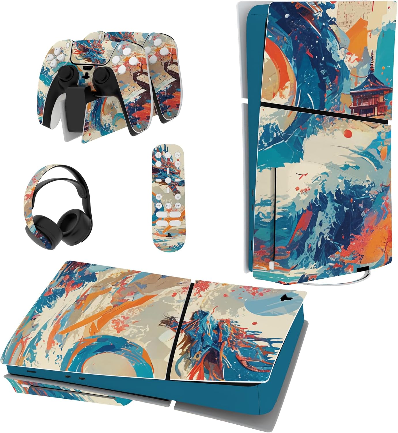 Detalle de PS5 Slim skin set 2024 vinyl