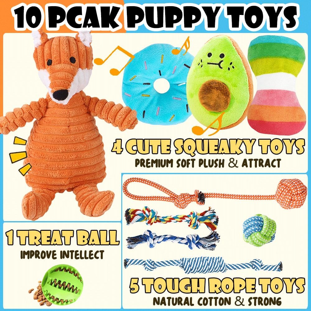 Thumbnail 1 de Speedy Panther 10 Pack Luxury Dog Toys