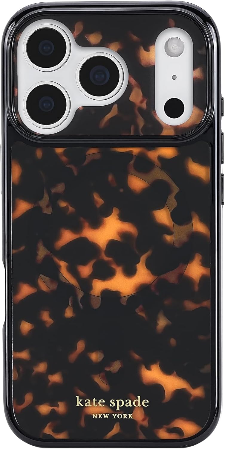 Detalle de kate spade new york iPhone 17 Pro Tortoise MagSafe case