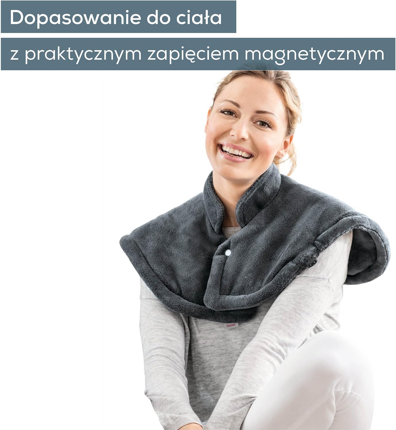 Detalle de Beurer HK 66 Cosy – poduszka elektryczna na kark i ramiona, 3 poziomy ciepła