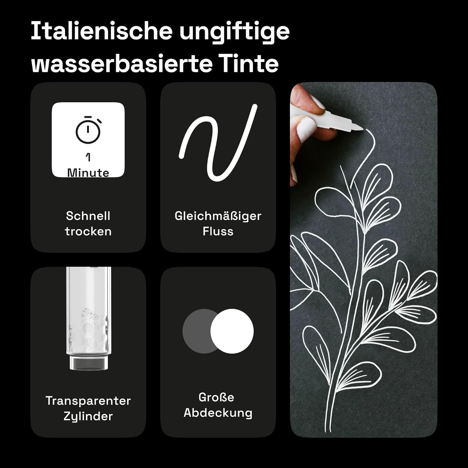 Thumbnail 4 de Artistro Acrylstifte weiß 5er-Set 0,7 mm