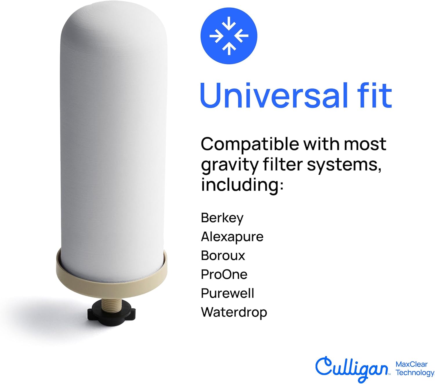 Detalle de Culligan MaxClear 2.25 Gallon Gravity Water Filter System with 1 Ceramic Filter