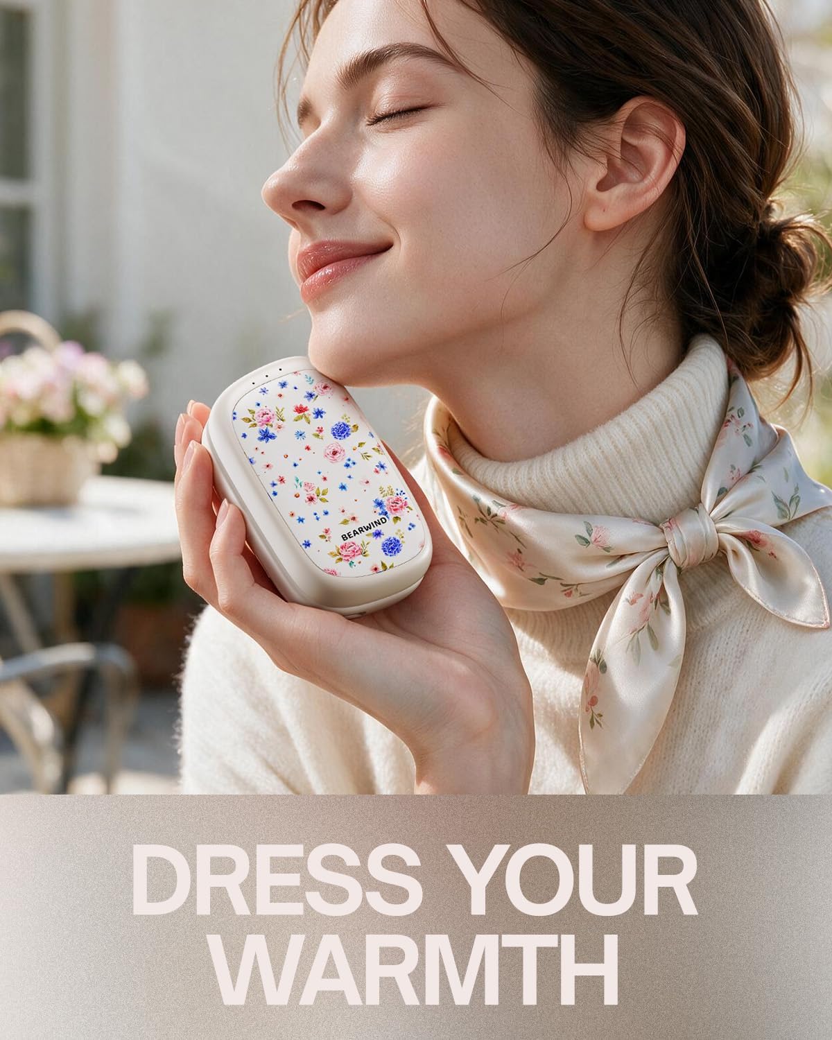Thumbnail 6 de Bearwind Rechargeable Hand Warmers, 2-Pack with Floral Design and Magnetic Connection