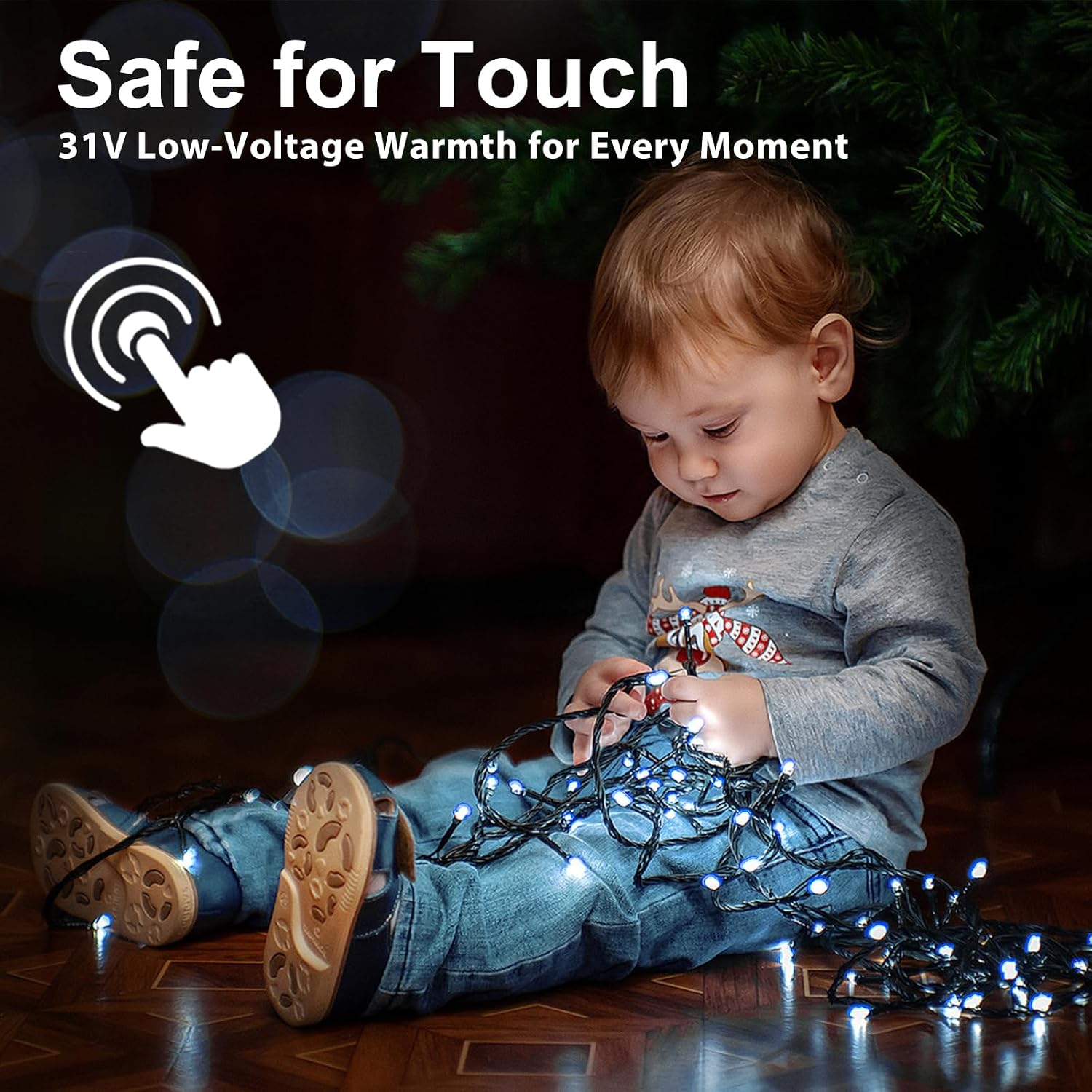Thumbnail 4 de XmasBokeh Fairy Lights Plug in 30m 300 LED Cool White – A Practical Choice for Seasonal Decor