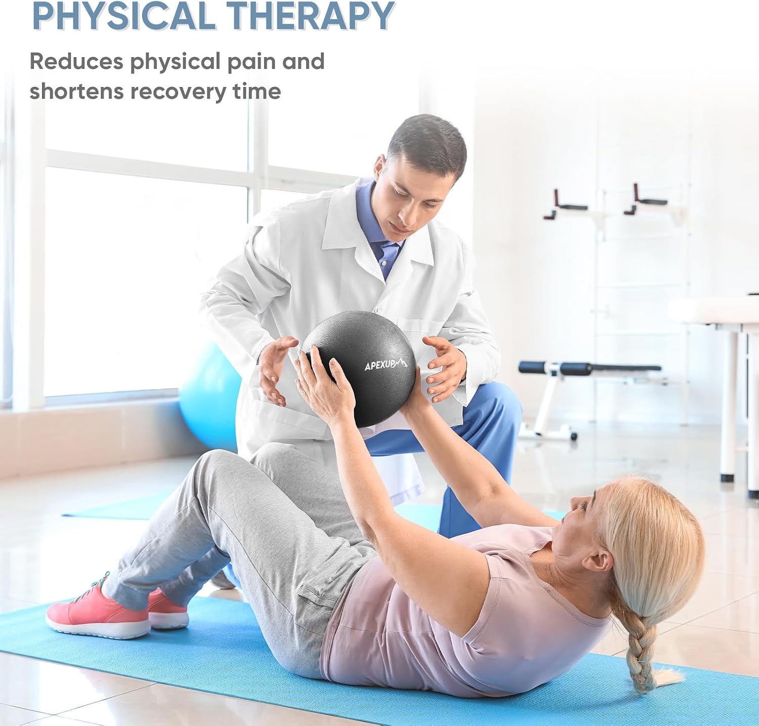 Thumbnail 6 de APEXUP APEXUP-885 9-Inch Pilates Ball, Textured PVC for Yoga and Core Work
