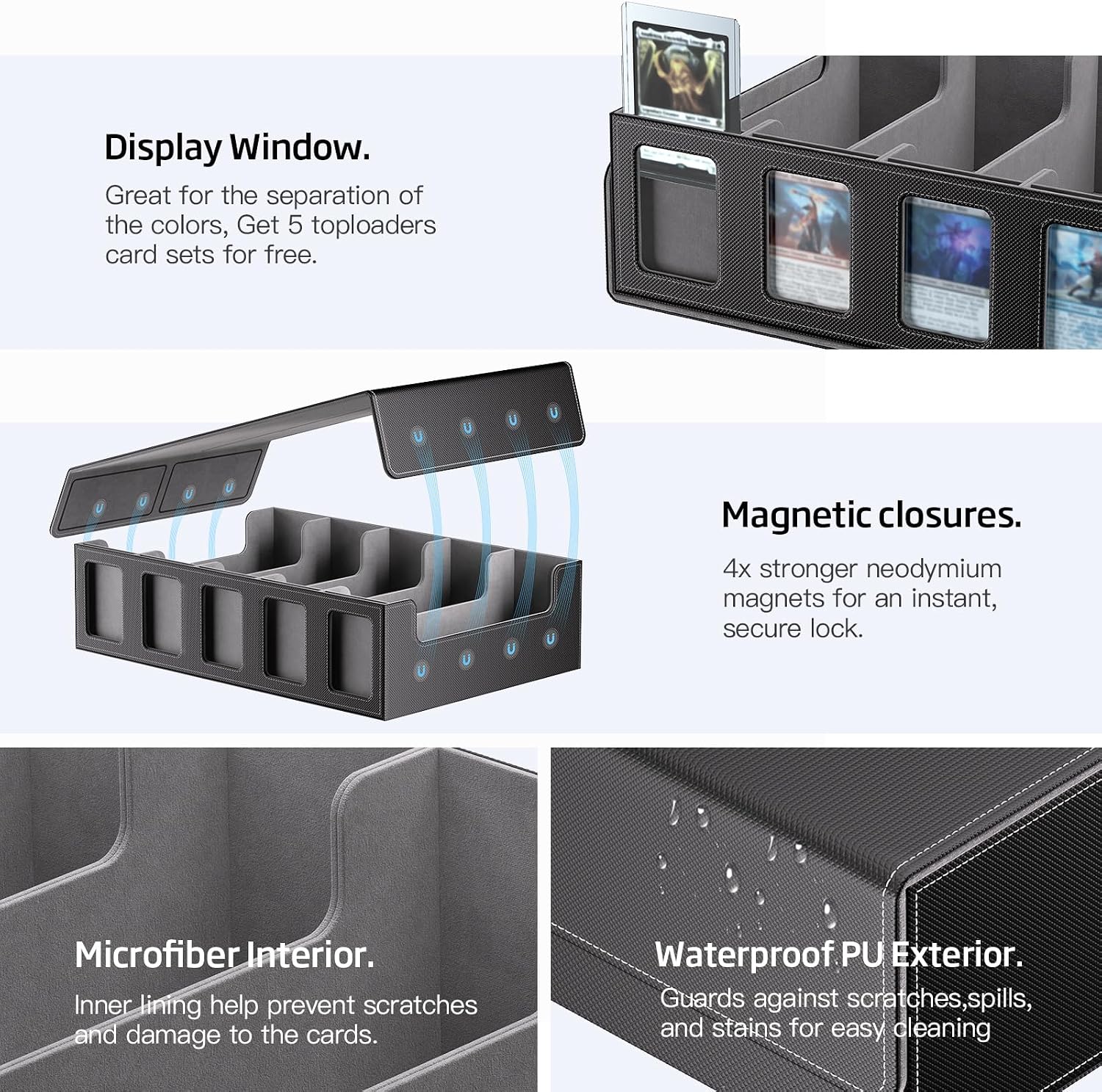 Detalle 2 de MORCCO Trading Card Storage Box 3900+ cards