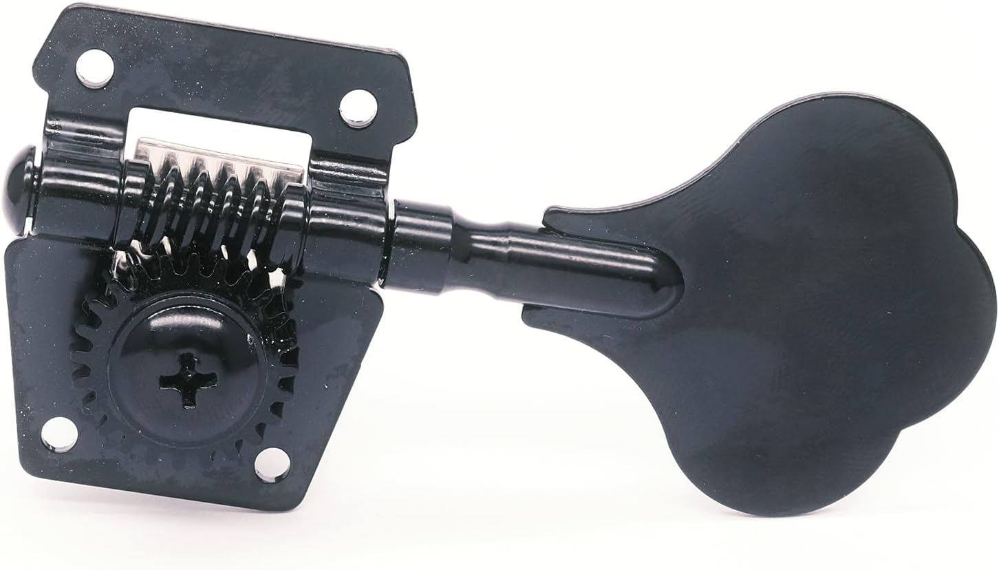 Detalle 2 de harpfeas XX035 2R2L Bass Tuning Pegs, Black Open-Gear 24:1