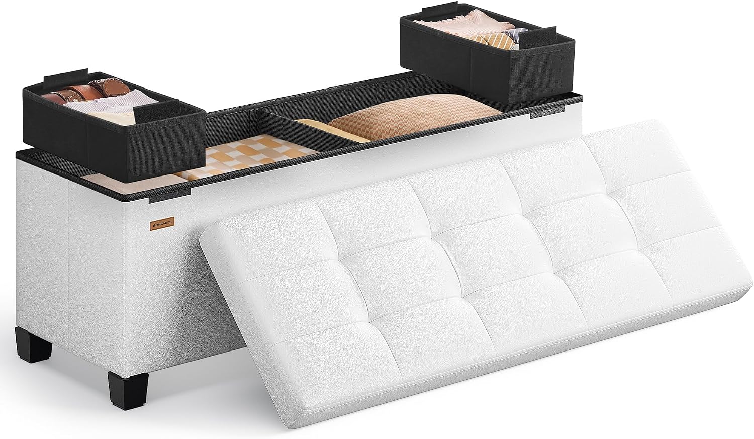 Detalle de SONGMICS Storage Ottoman Bench 43.3-Inch