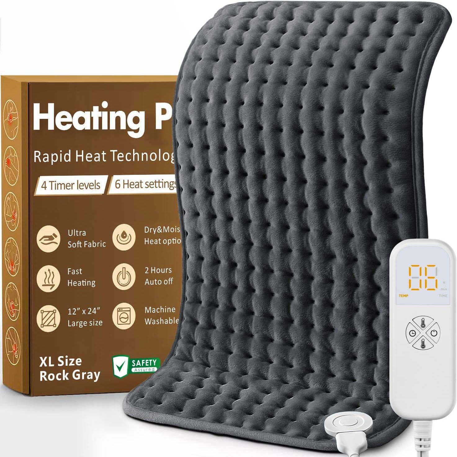 Detalle de Christmas Gifts Heating Pad 6-Setting Heat Pad 🌡