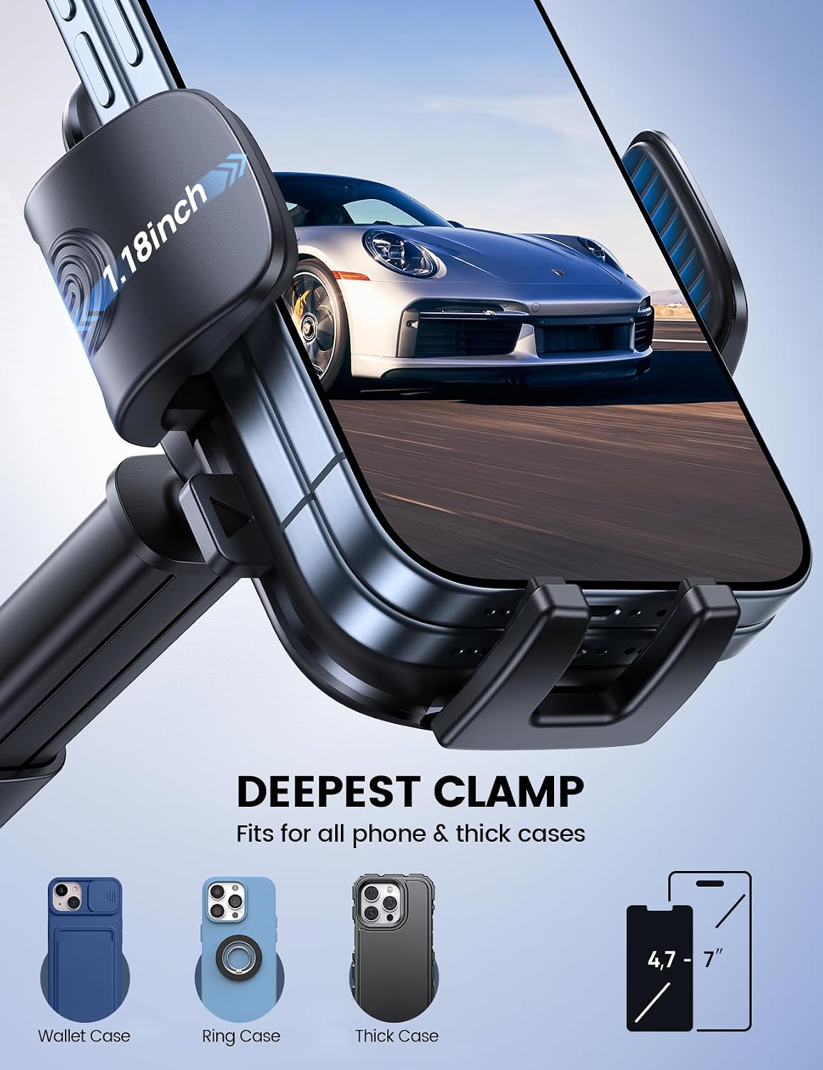 Thumbnail 4 de Lamicall 3-in-1 Pro Car Phone Holder 360°