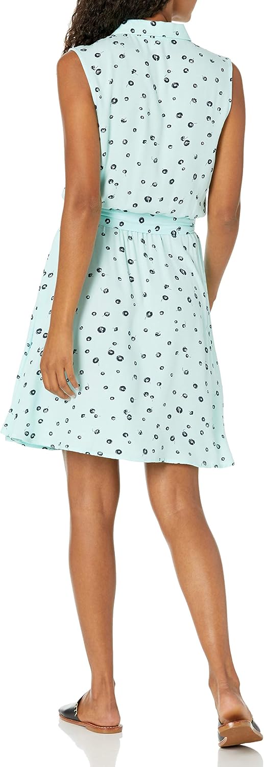 Detalle 2 de Amazon Essentials Women's Relaxed Fit Casual Sleeveless V-Neck Swing Shirt Dress