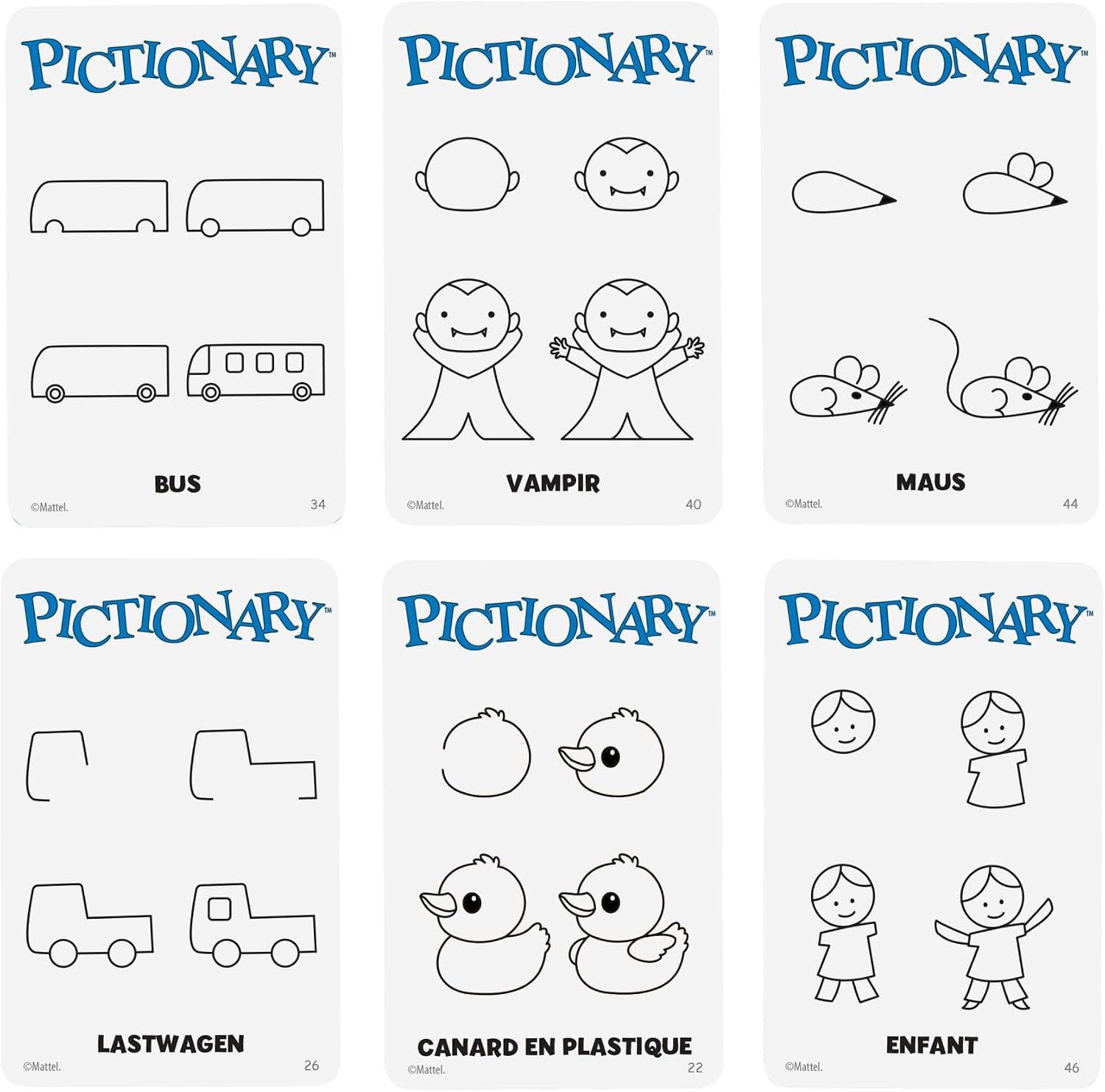 Detalle 2 de Pictionary Familienbrettspiel für 2 Teams