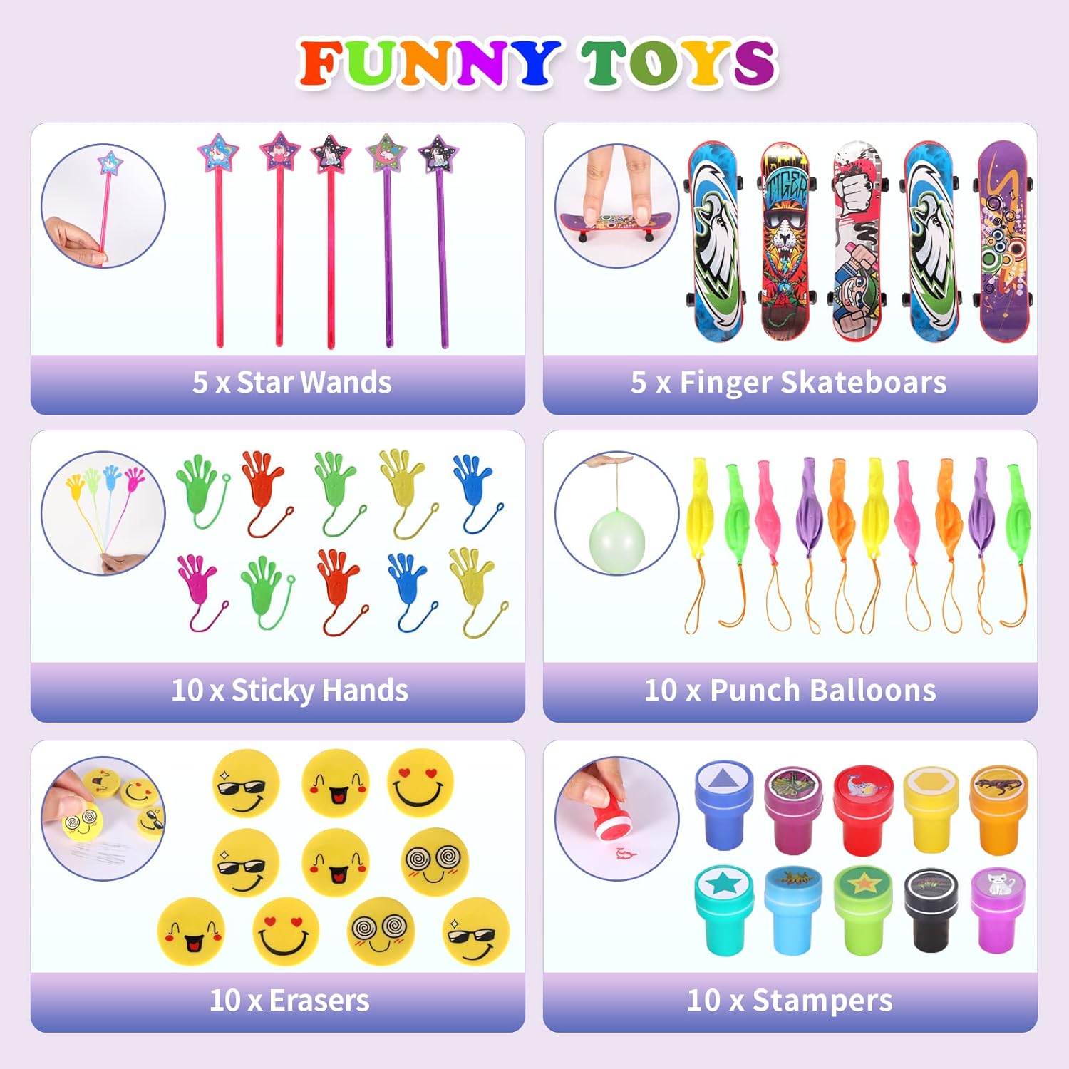 Detalle de OGNI ORA 200 PCS Party Bag Fillers for Kids – Assorted Toys Bulk Pack for Classroom Rewards & Birthday Favour Bags