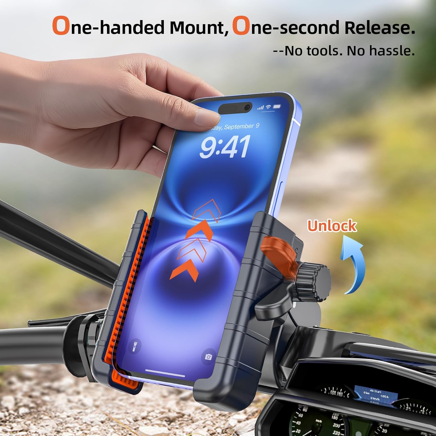 Thumbnail 4 de Marsrider 3rd-Gen Motorcycle Phone Mount 4.7-7"